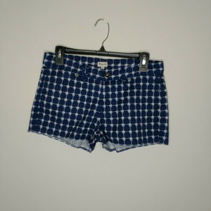 Madewell Women's Size 27 Blue and White Shorts